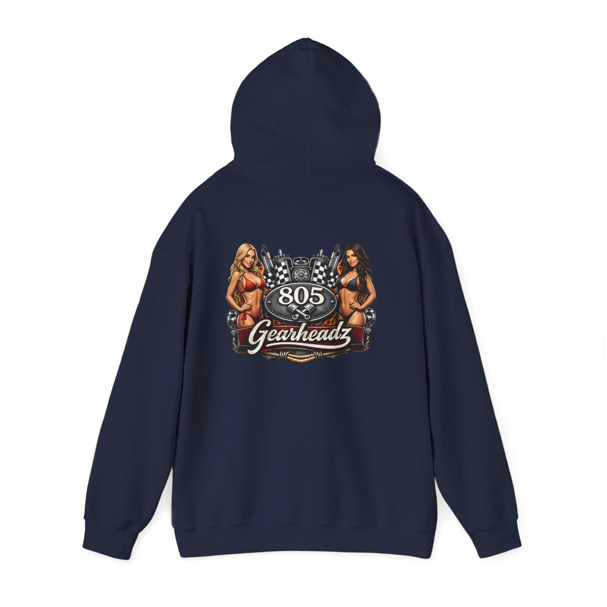 805 Gearheadz Hoodie – Vintage Pinup Car Club Racing Logo
