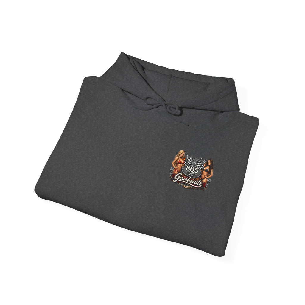 805 Gearheadz Hoodie – Vintage Pinup Car Club Racing Logo