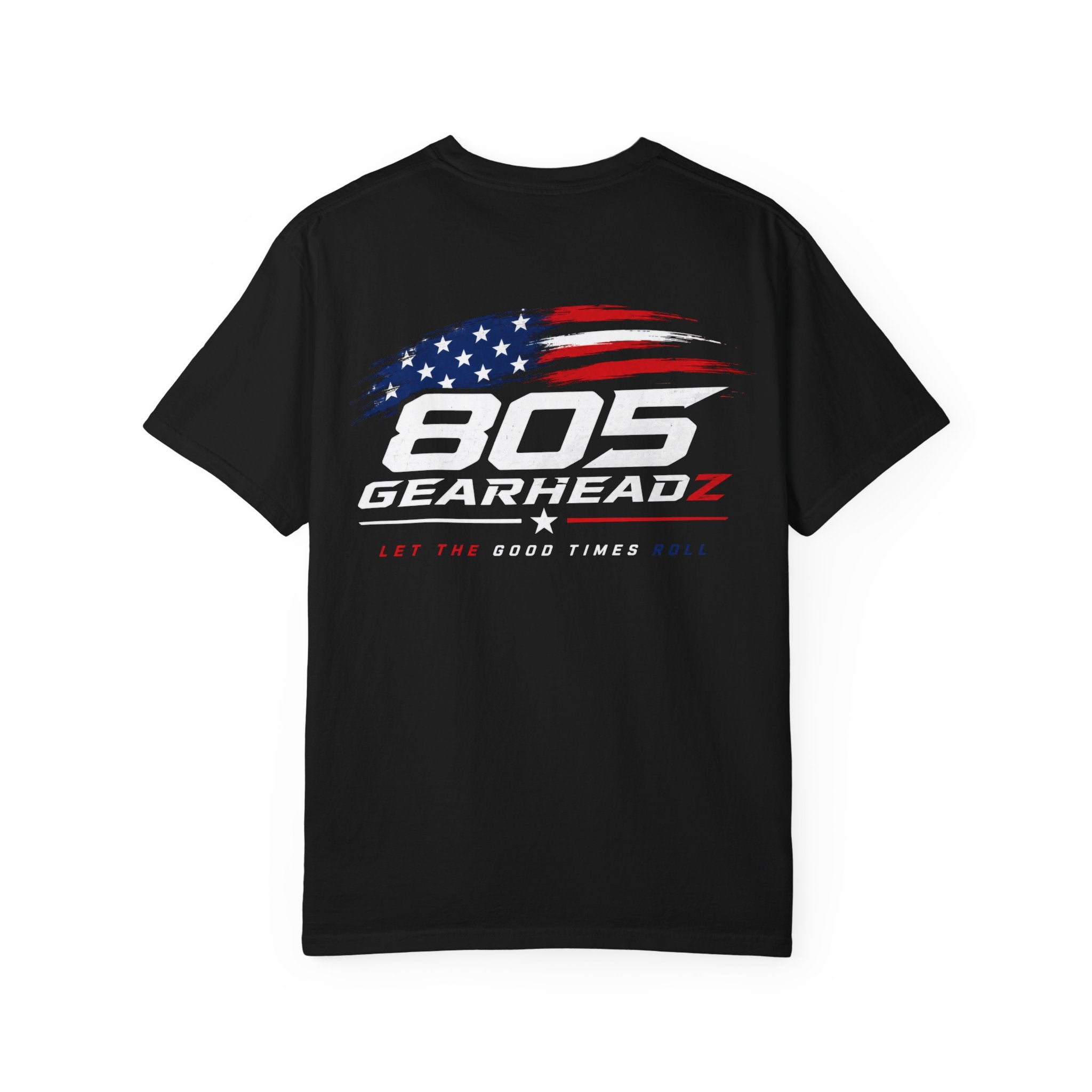 805 Gearhead T-Shirt — American Flag Muscle Car Racing Tee