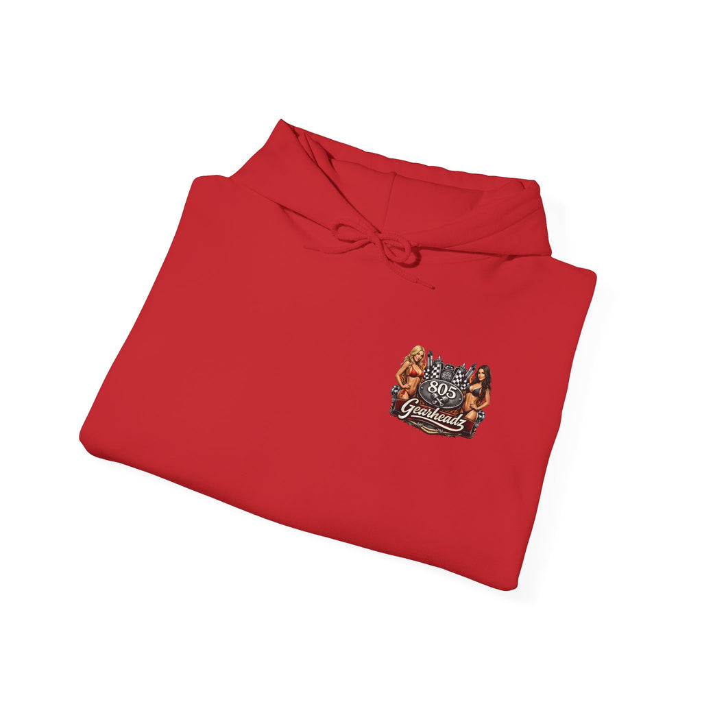 805 Gearheadz Hoodie – Vintage Pinup Car Club Racing Logo