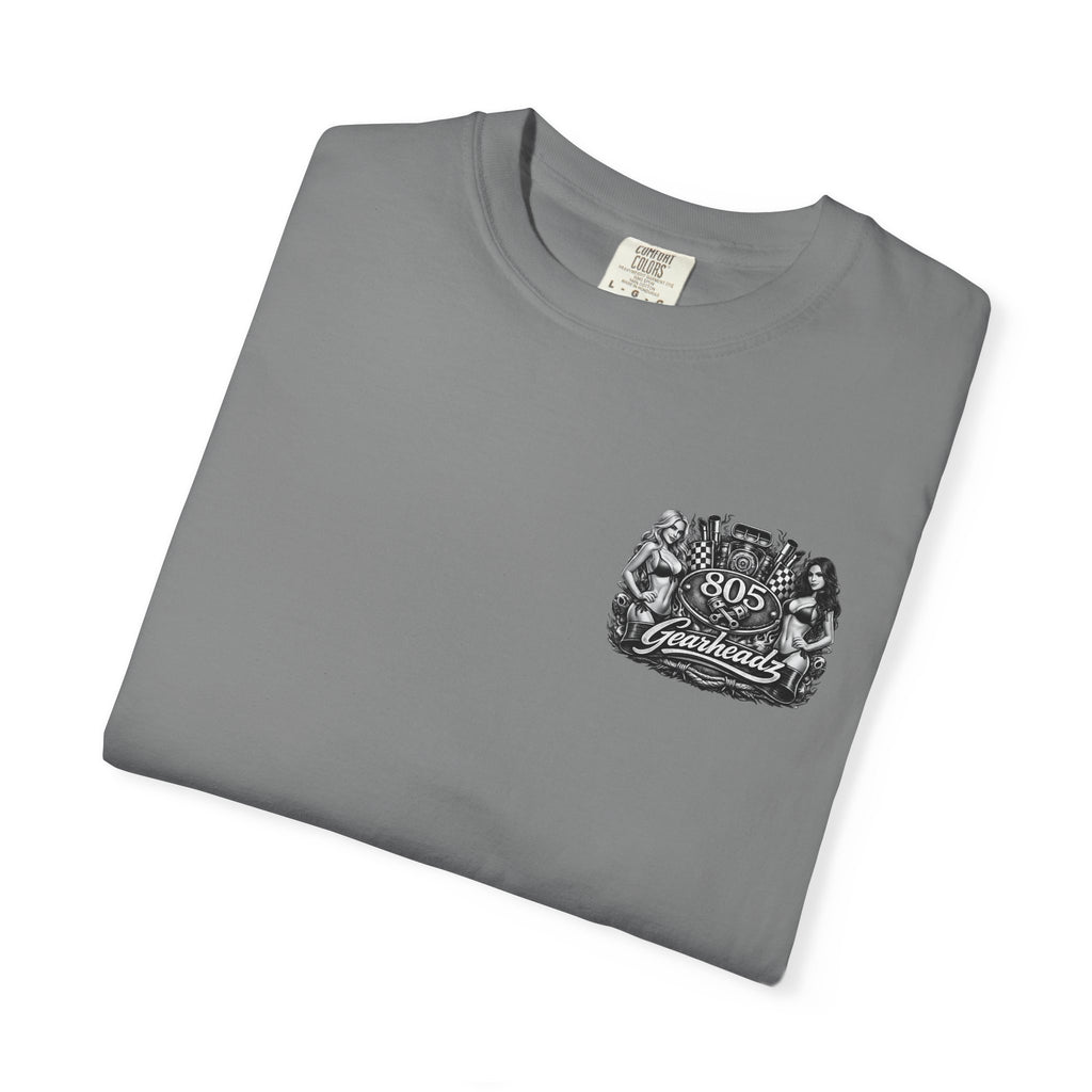 805 Gearheadz Motorcar T-Shirt — Retro Pinup Engine Graphic