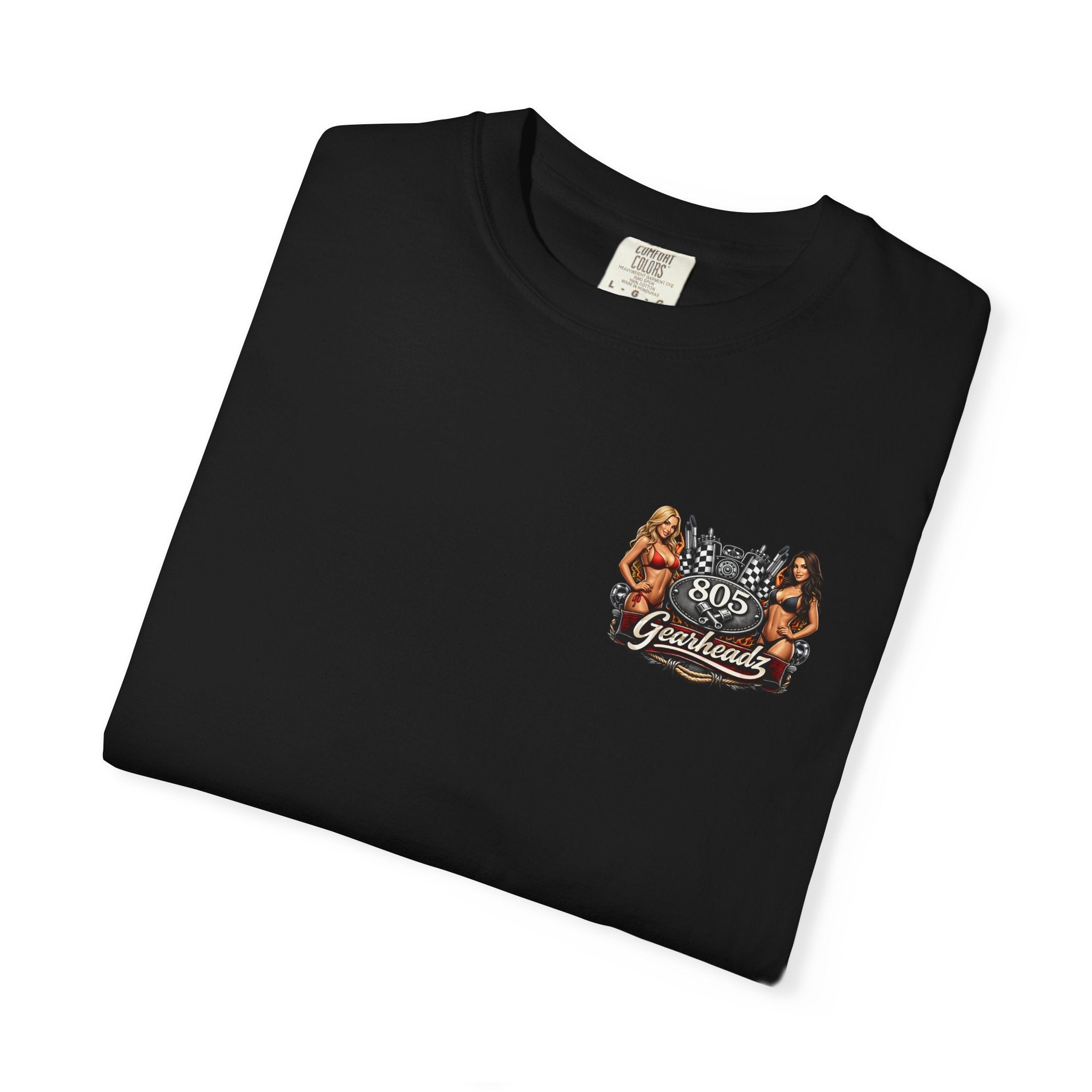 805 Gearheadz T-Shirt — Retro Pinup Automotive Graphic Tee
