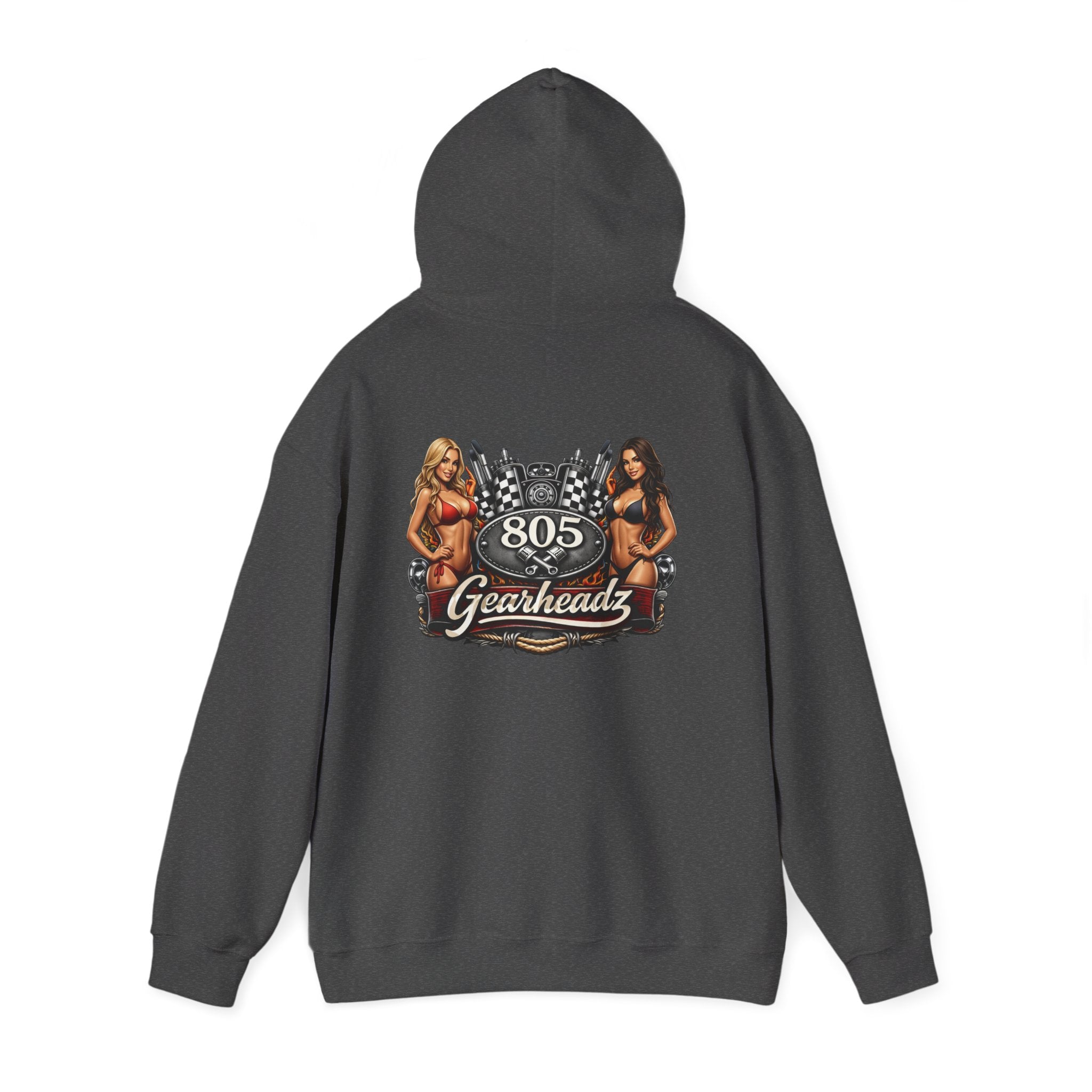 805 Gearheadz Hoodie – Vintage Pinup Car Club Racing Logo