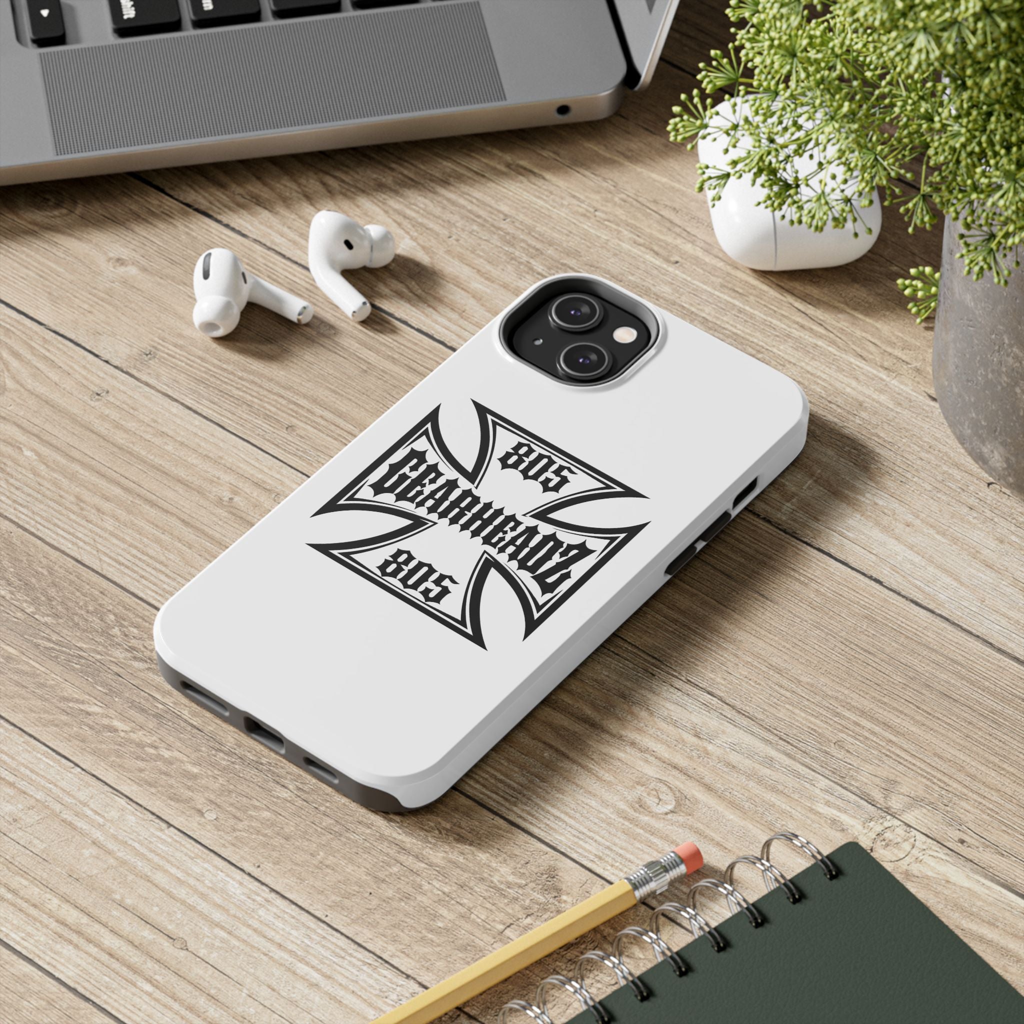 Gearheadz 805 Tough Phone Case — Motorcycle Biker Iron Cross Protector