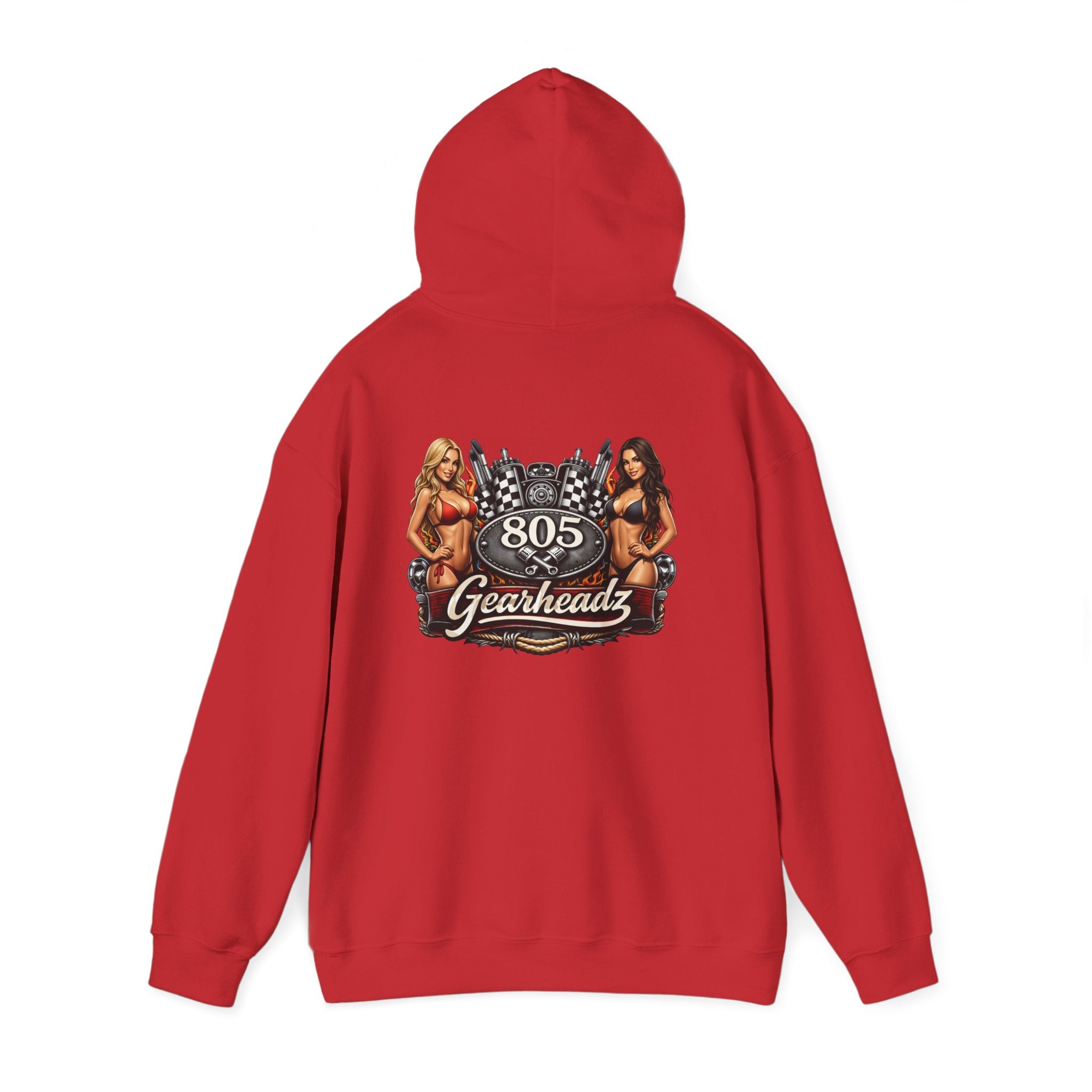 805 Gearheadz Hoodie – Vintage Pinup Car Club Racing Logo