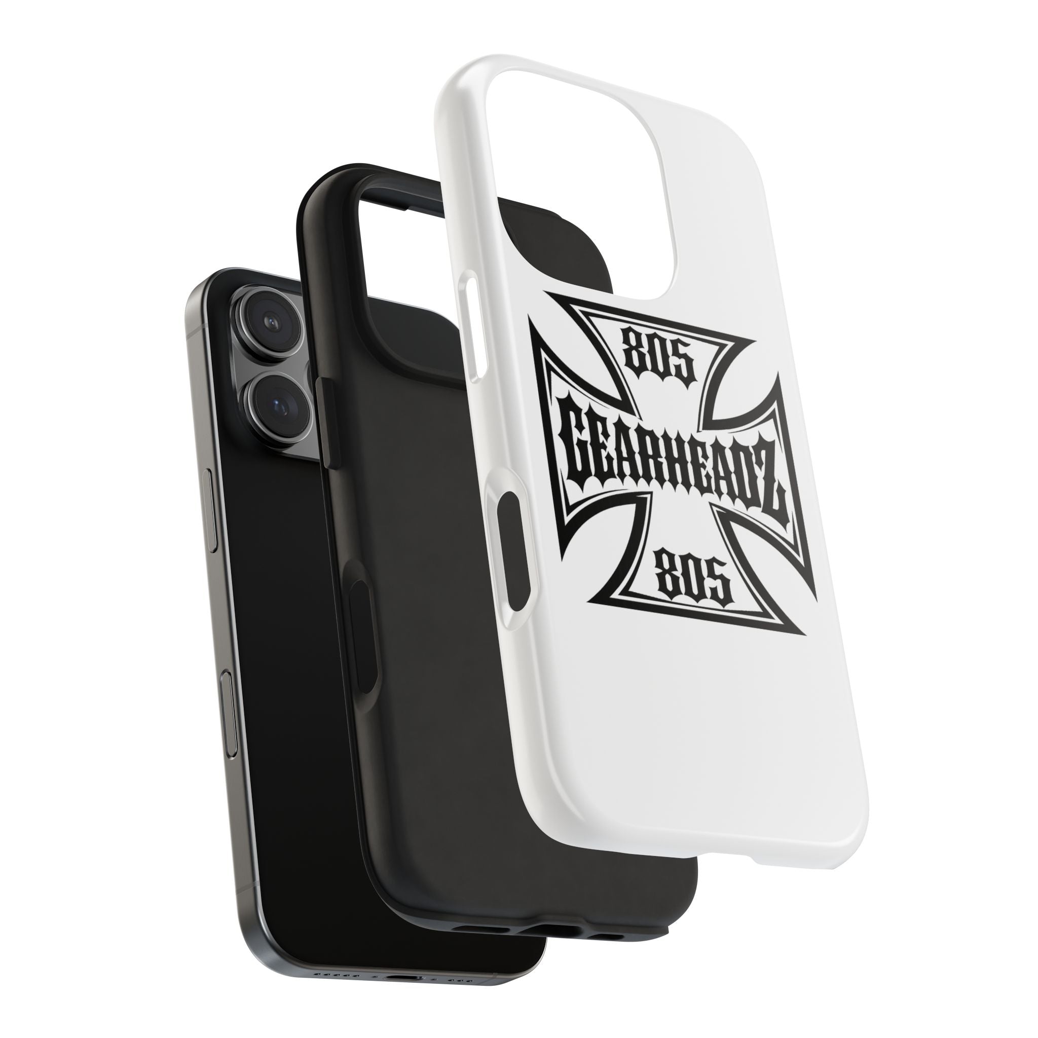 Gearheadz 805 Tough Phone Case — Motorcycle Biker Iron Cross Protector