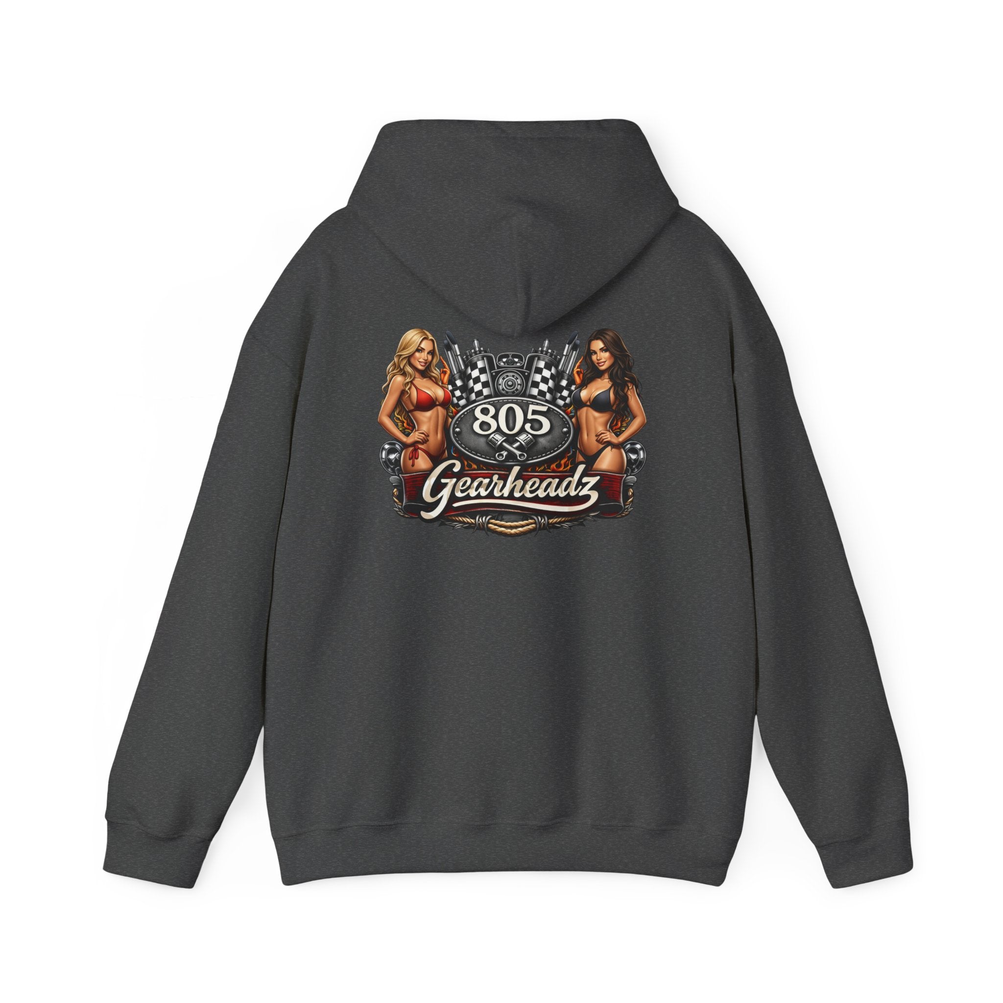 805 Gearheadz Hoodie – Vintage Pinup Car Club Racing Logo