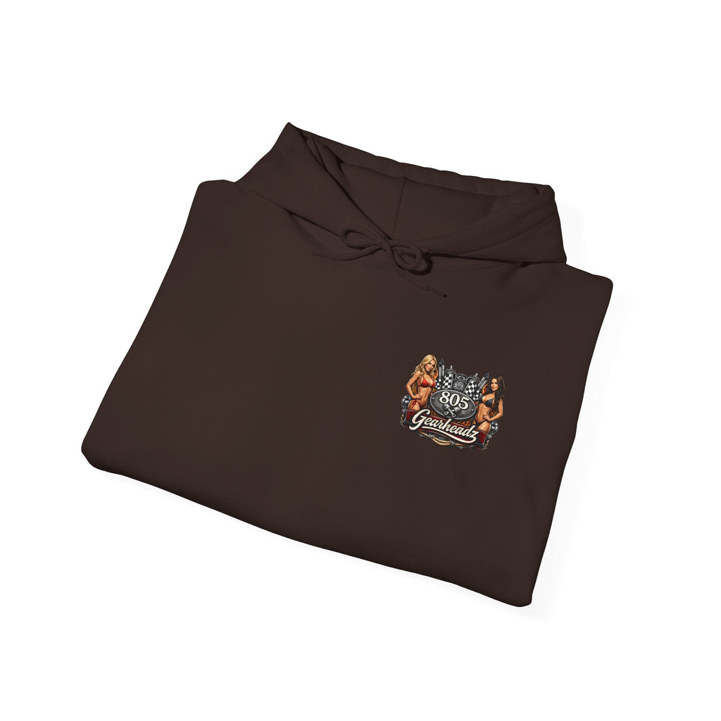 805 Gearheadz Hoodie – Vintage Pinup Car Club Racing Logo