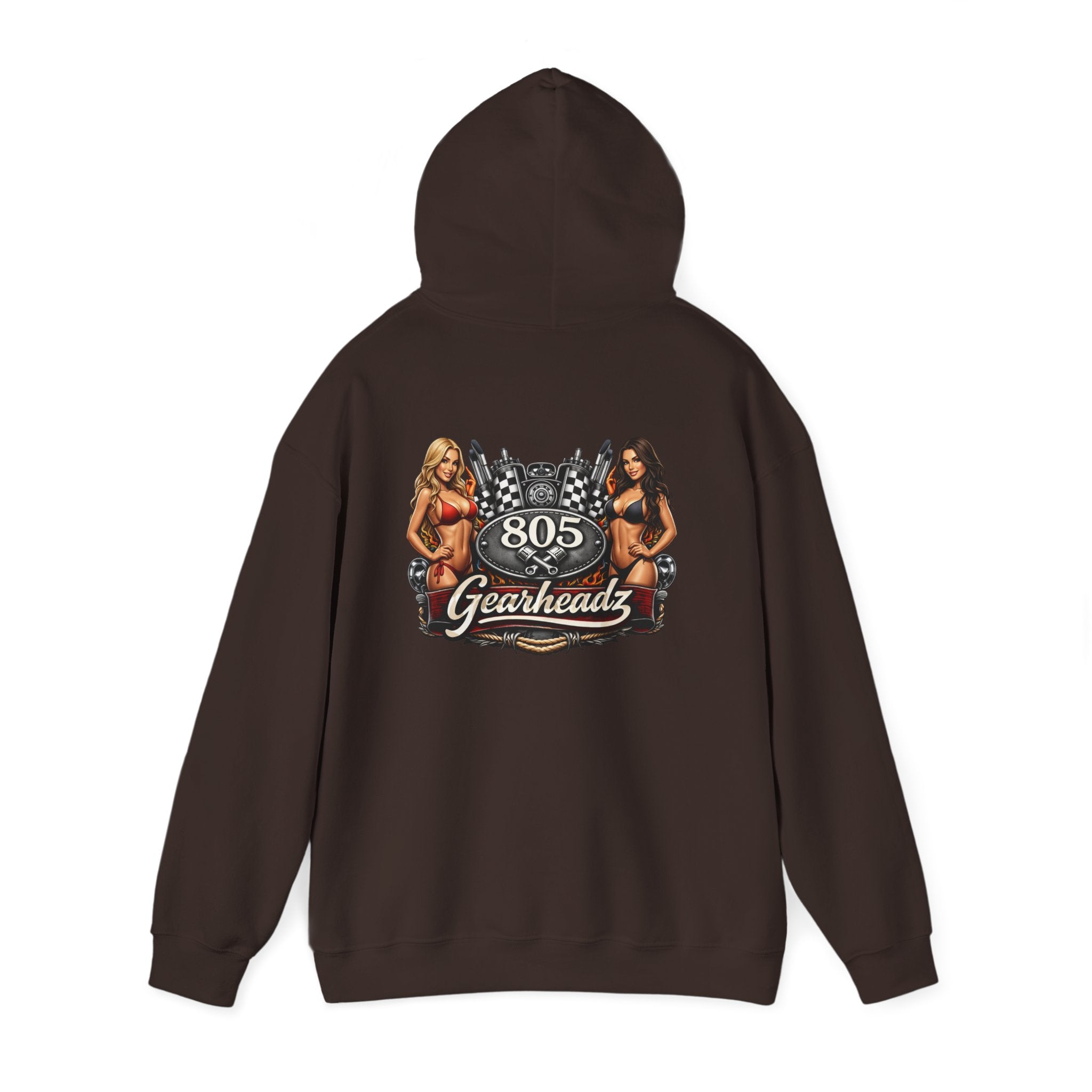 805 Gearheadz Hoodie – Vintage Pinup Car Club Racing Logo