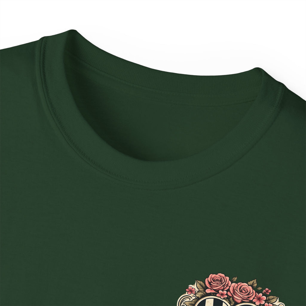 805 Gearheadz Racing Tee — Floral Checkered Crest Cotton Shirt
