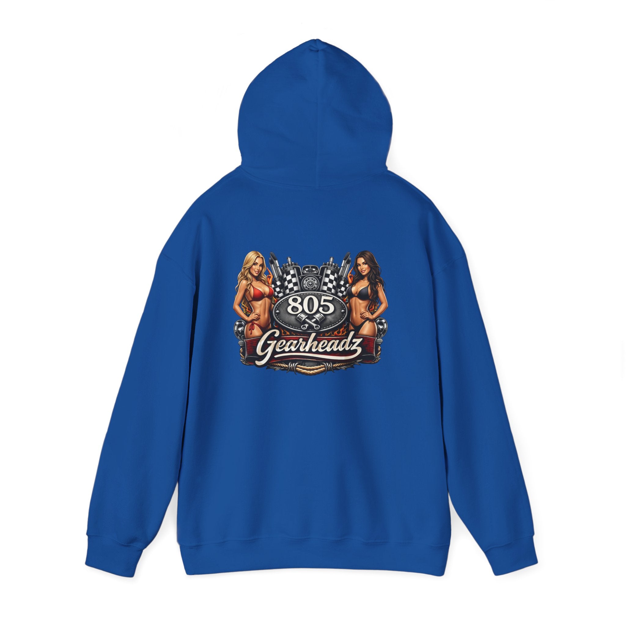805 Gearheadz Hoodie – Vintage Pinup Car Club Racing Logo