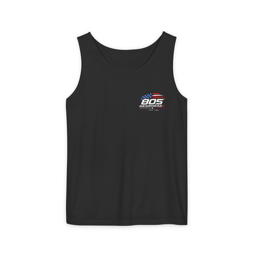 805 Gearheadz Tank Top — Patriotic American Flag Car Enthusiast Muscle Tank