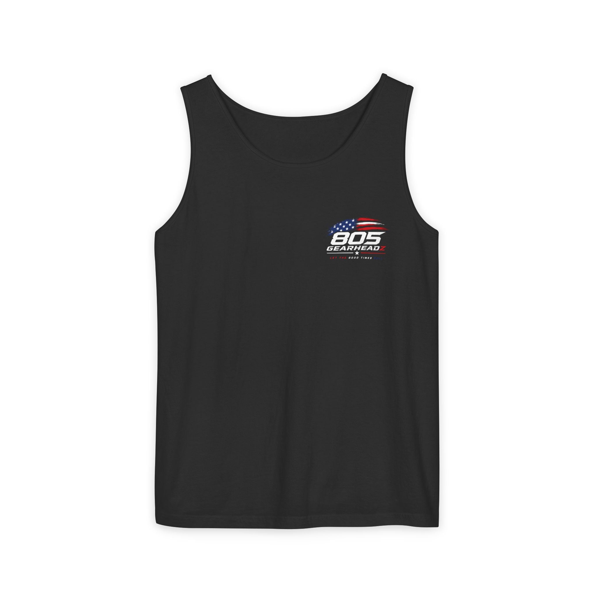 805 Gearheadz Tank Top — Patriotic American Flag Car Enthusiast Muscle Tank