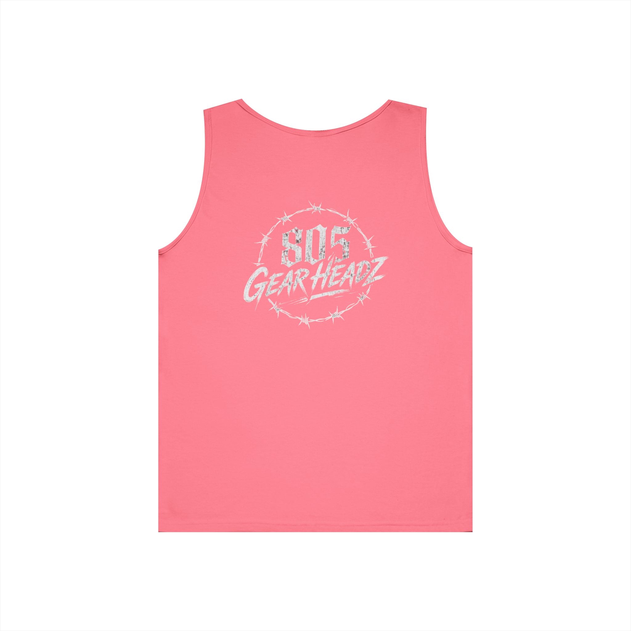 805 Gearheadz Tank Top — Barbed Wire Logo Muscle Tee for Car Enthusiasts