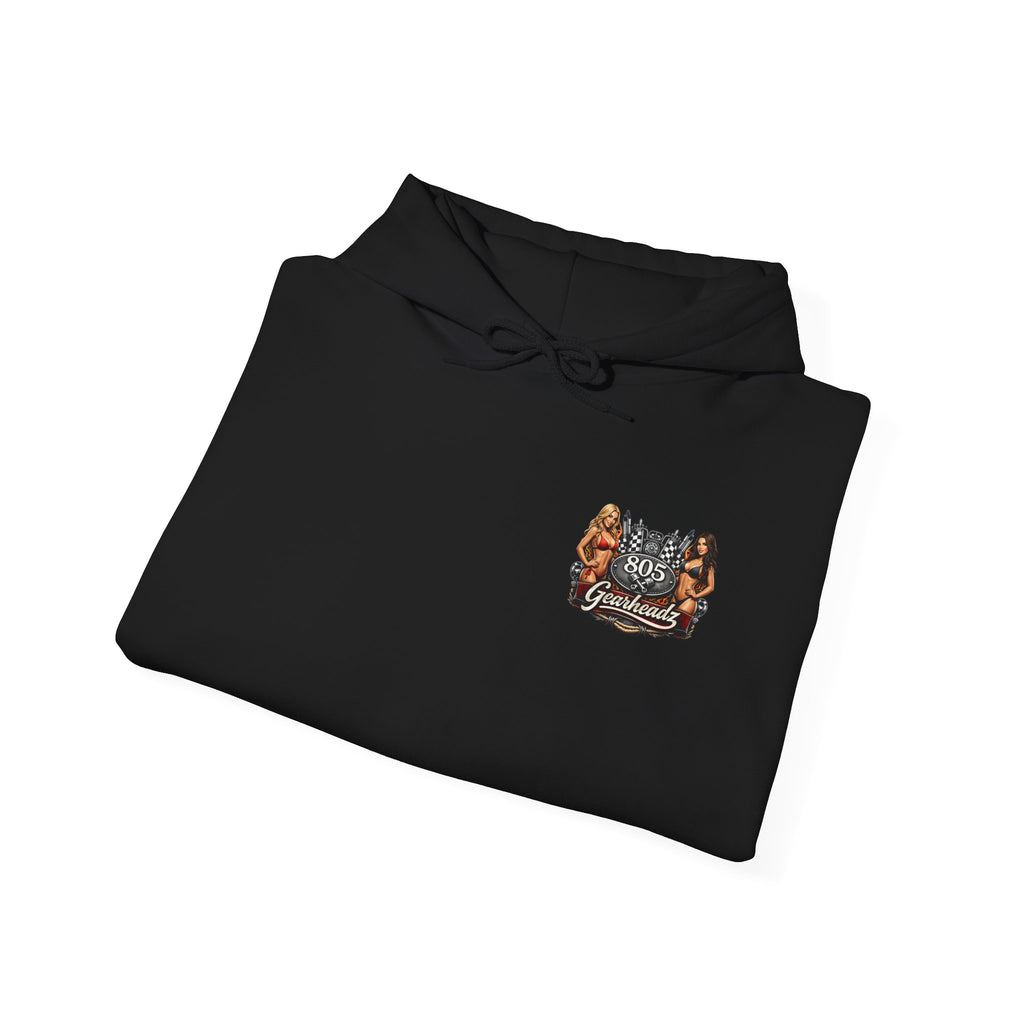 805 Gearheadz Hoodie – Vintage Pinup Car Club Racing Logo