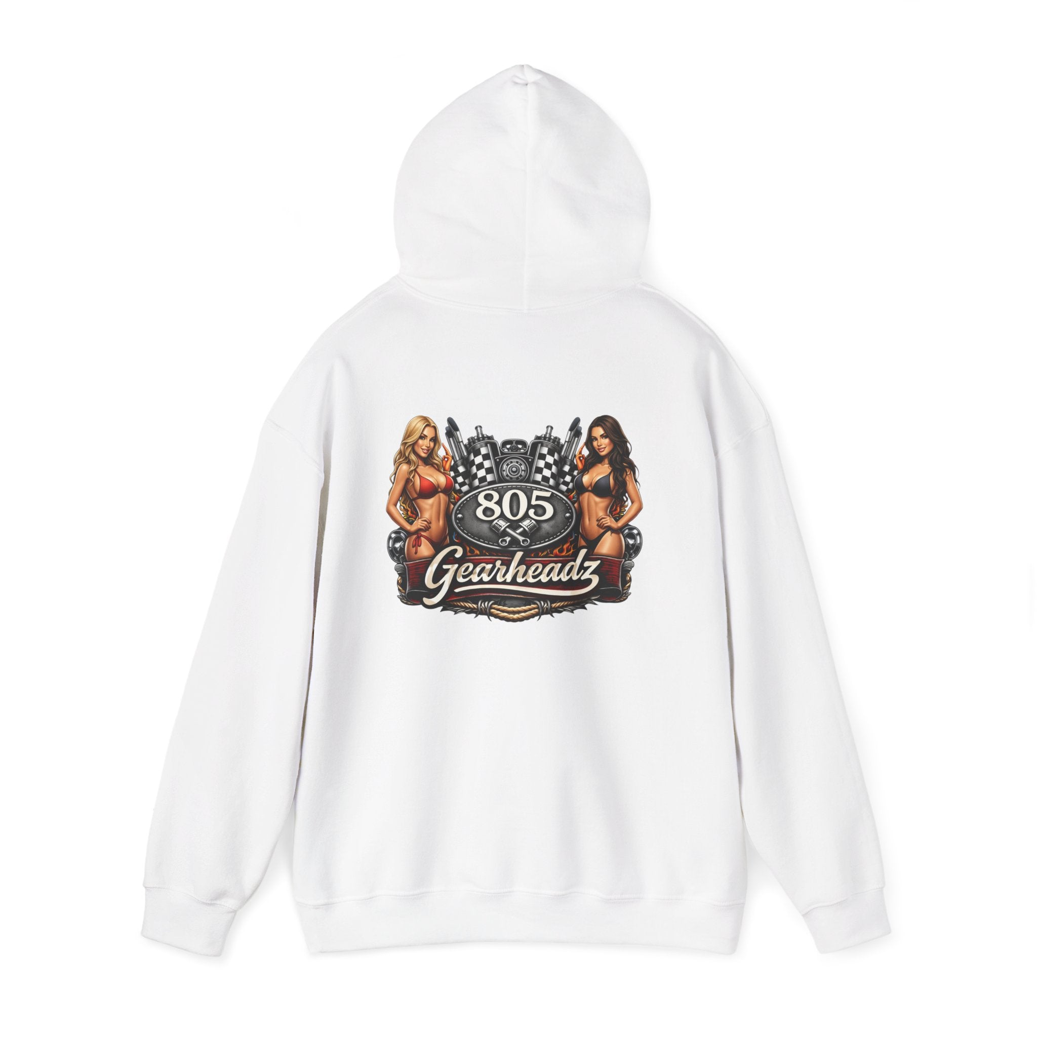 805 Gearheadz Hoodie – Vintage Pinup Car Club Racing Logo