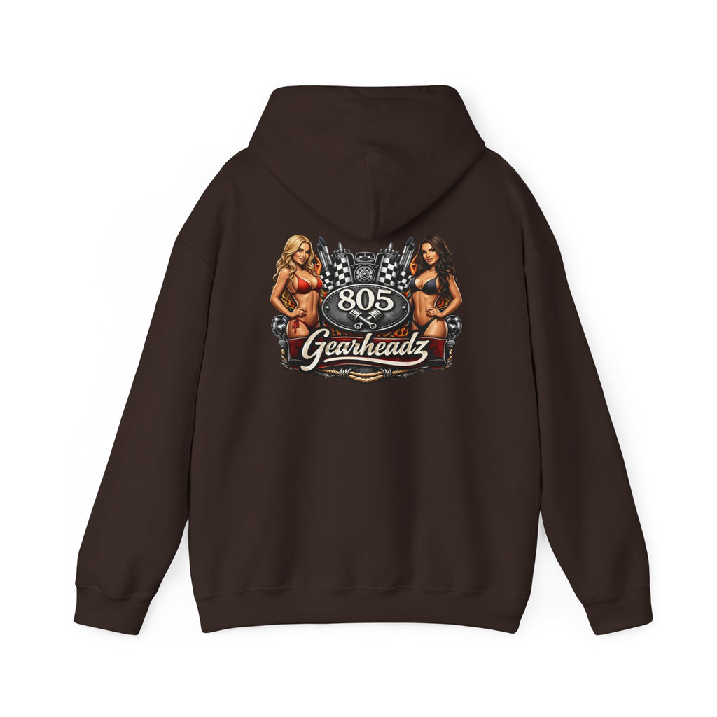 805 Gearheadz Hoodie – Vintage Pinup Car Club Racing Logo