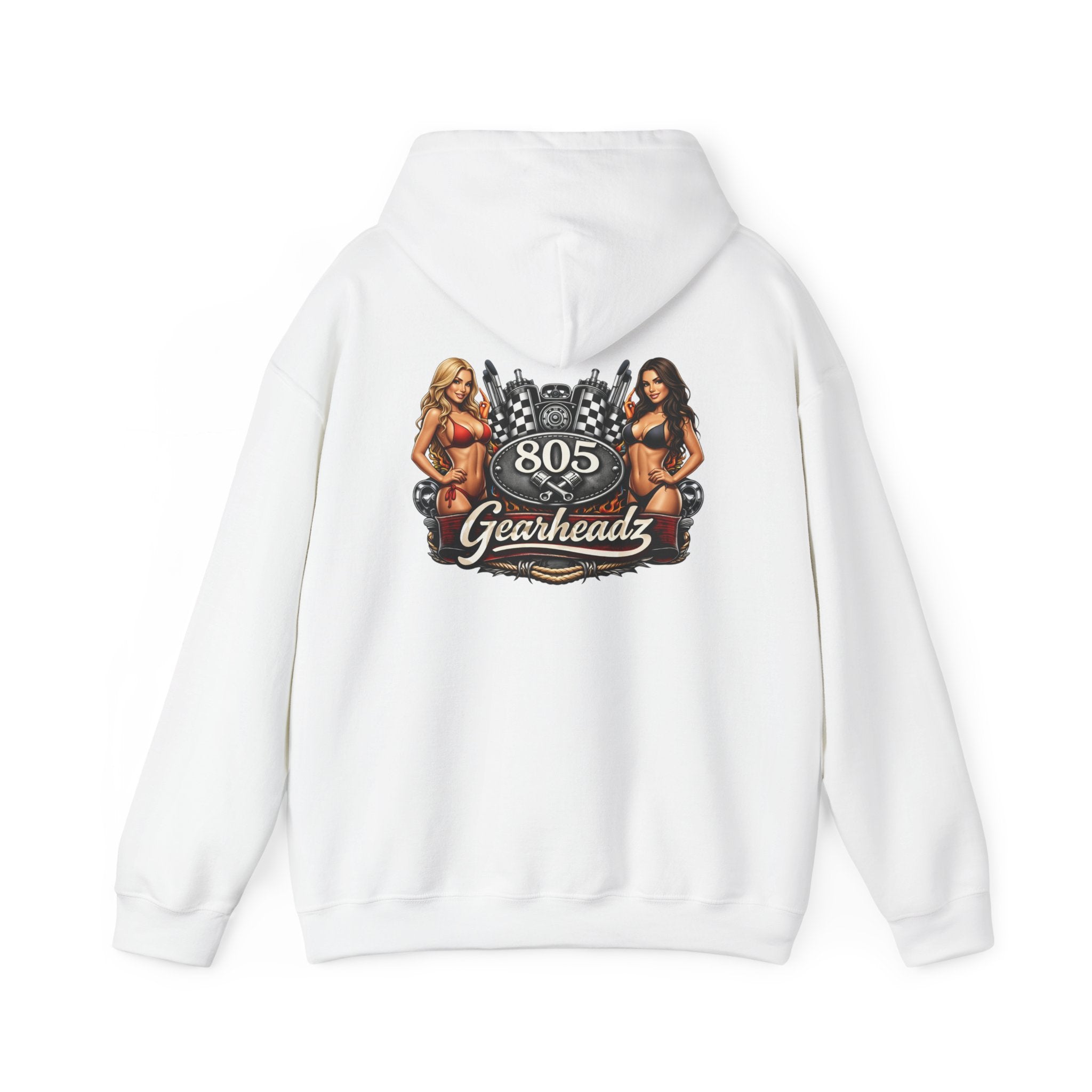 805 Gearheadz Hoodie – Vintage Pinup Car Club Racing Logo
