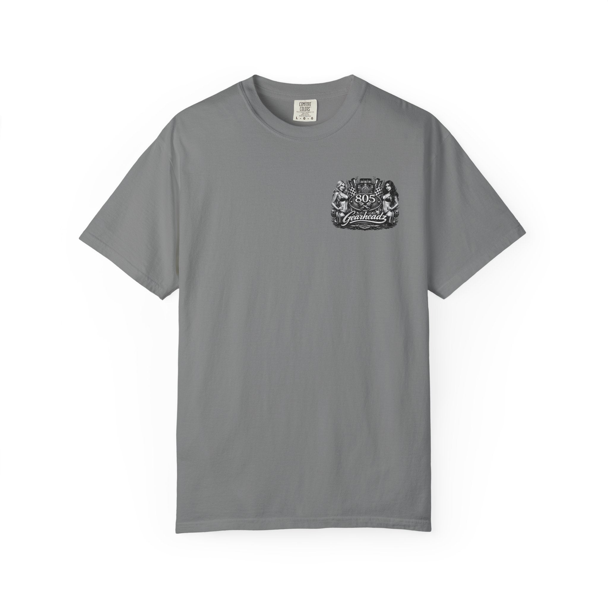 805 Gearheadz Motorcar T-Shirt — Retro Pinup Engine Graphic