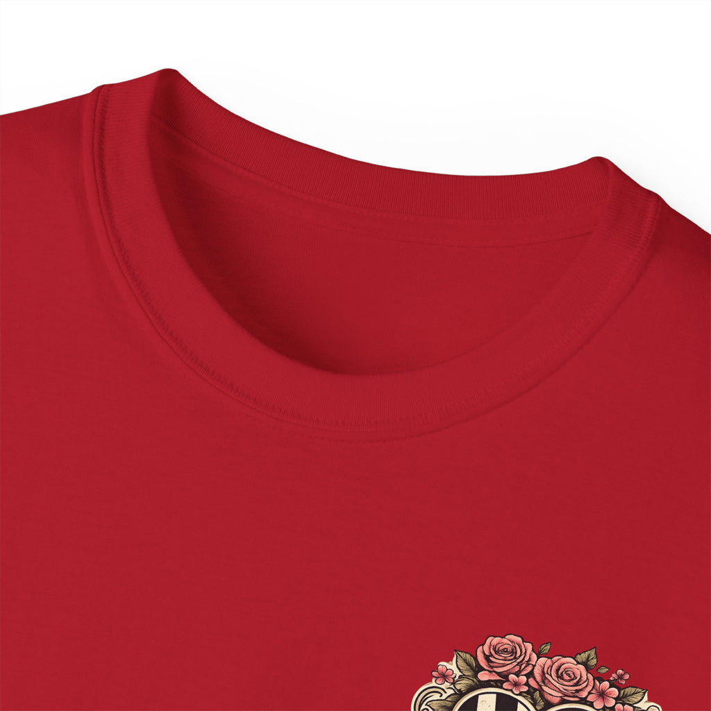 805 Gearheadz Racing Tee — Floral Checkered Crest Cotton Shirt