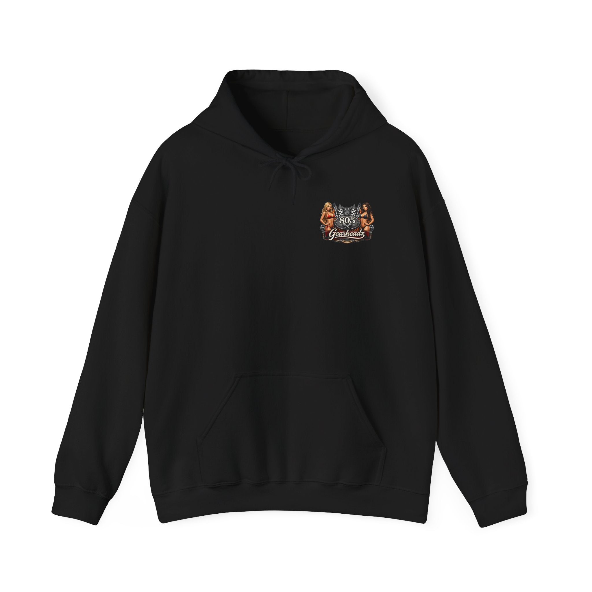 805 Gearheadz Hoodie – Vintage Pinup Car Club Racing Logo