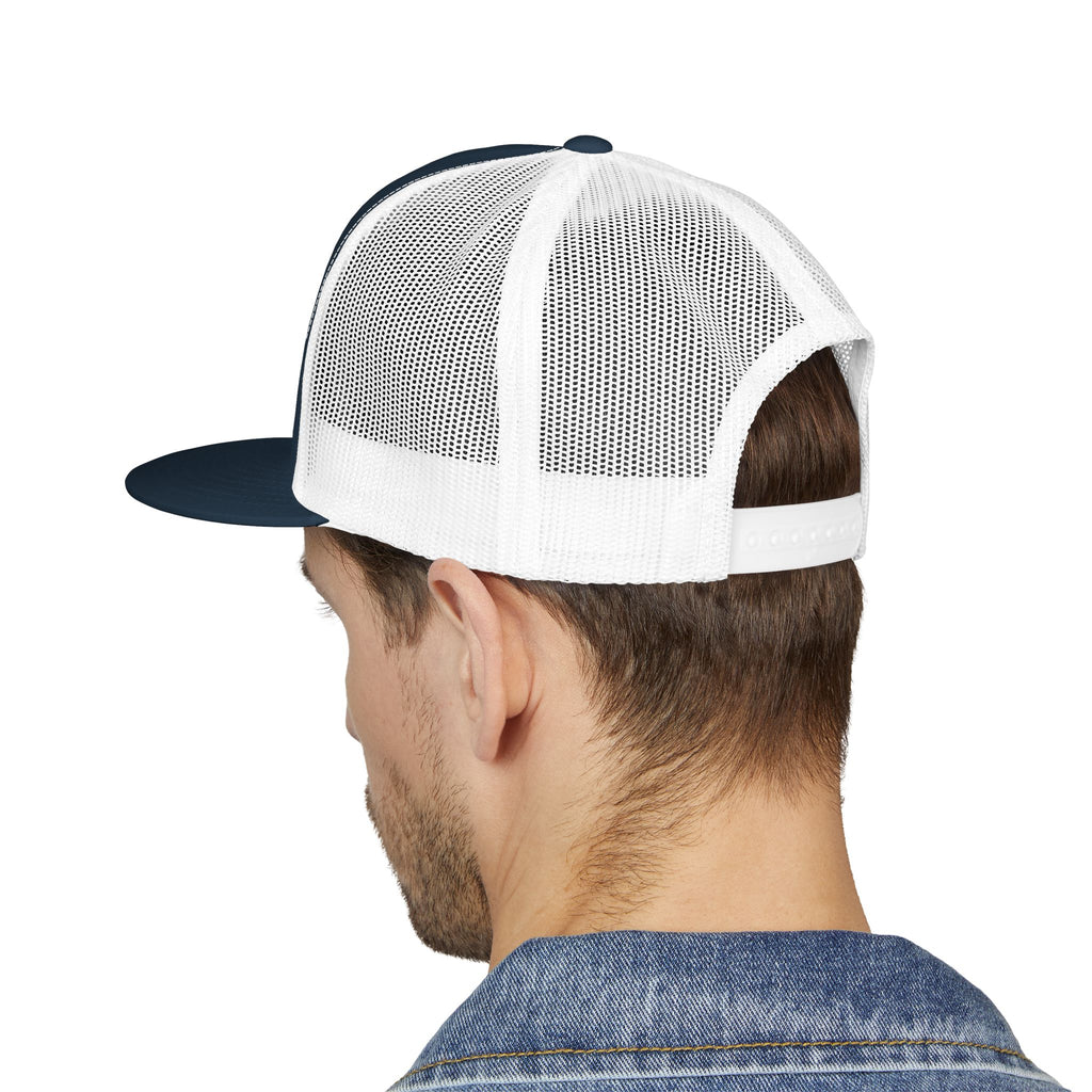 Embroidered Iron Cross Trucker Cap — Vintage Biker Mesh Hat