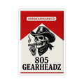 805 Gearheadz Skull Cigarette Sticker — Retro Biker Kiss-Cut Decal