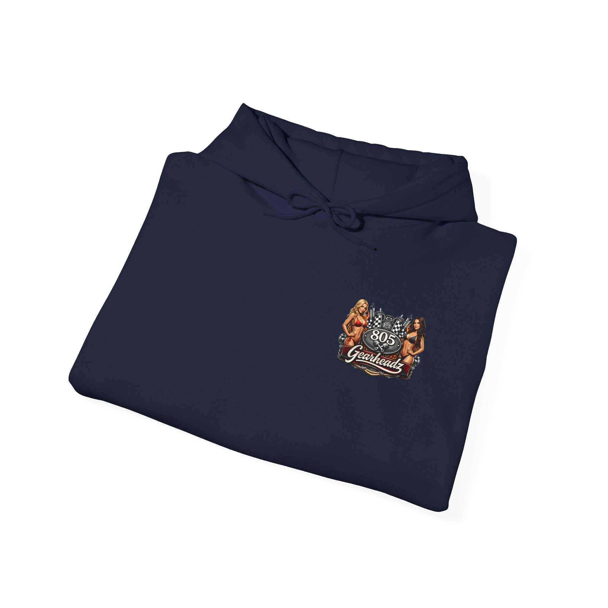 805 Gearheadz Hoodie – Vintage Pinup Car Club Racing Logo