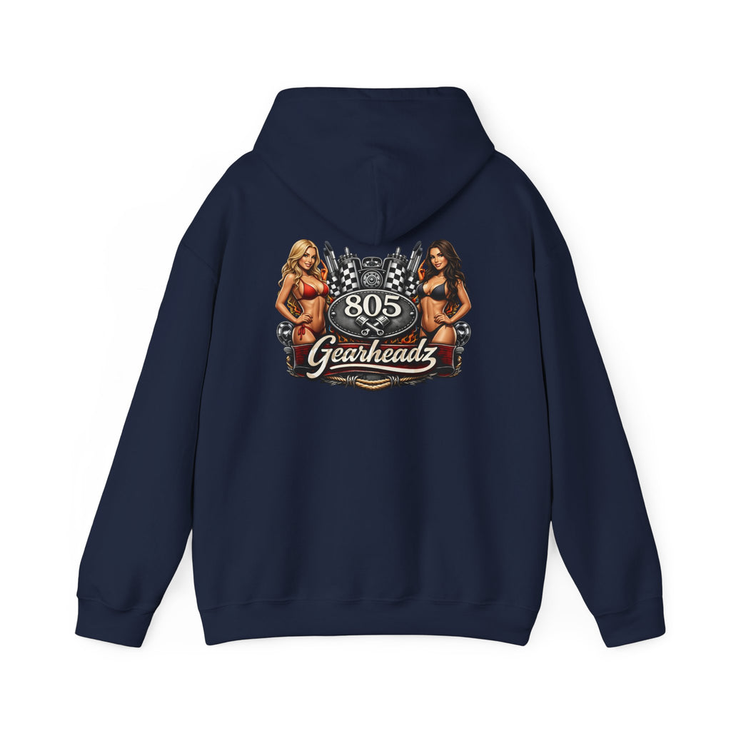 805 Gearheadz Hoodie – Vintage Pinup Car Club Racing Logo