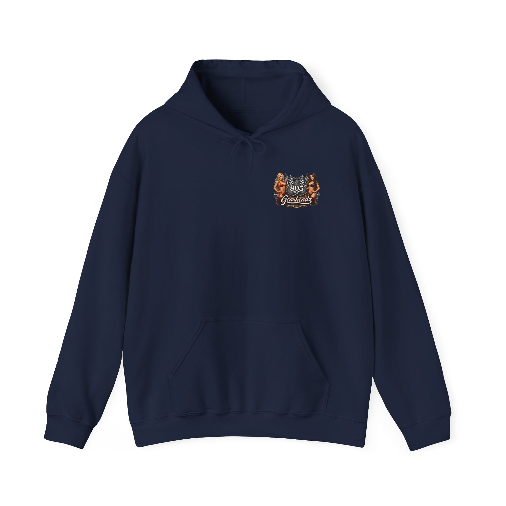 805 Gearheadz Hoodie – Vintage Pinup Car Club Racing Logo